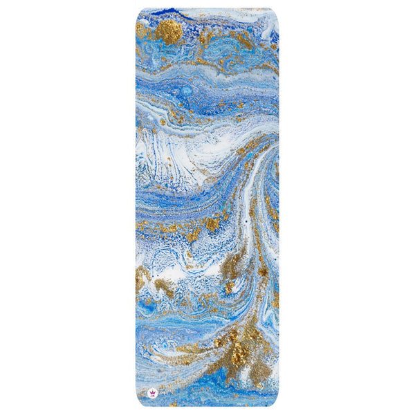 Cool Oceans and Golden Marble Paint - Yoga Mat Yoga Mat - Zayra Mo