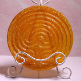 11" Gold Finger Labyrinth for Meditation or Relax & Decor - A Handmade Kit with Aromatherapy - Epoxy and Glitter - Zayra Mo