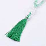 Abundance Attraction - Green Aventurine with Agate Handmade Mala Necklace with Semi Precious Gemstones - Zayra Mo