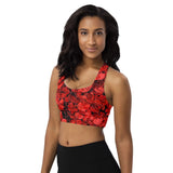 Cherry - Full Strength Longline Sports Bra - Zayra Mo