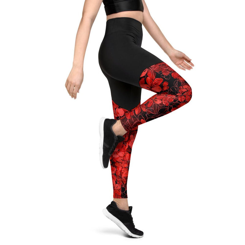 Cherry - High Tech Compression Leggings for Tummy Control and Butt Lift - Zayra Mo