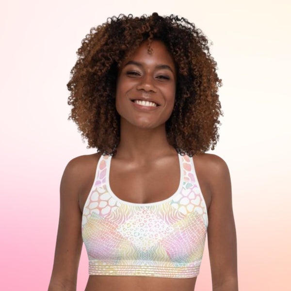 Happy Jungle Nº4 - High Impact Racerback Padded Sports Bra - Zayra Mo