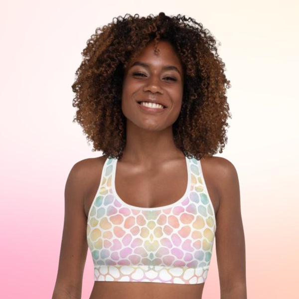 Happy Jungle Nº7 - High Impact Racerback Padded Sports Bra - Zayra Mo