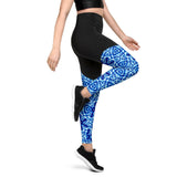 High Tech Compression Leggings for Tummy Control and Butt Lift - Tie Dye 1960 Collection - Zayra Mo