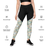 High Tech Compression Leggings for Tummy Control and Butt Lift - Tie Dye 1960 Collection - Zayra Mo