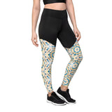 High Tech Compression Leggings for Tummy Control and Butt Lift - Tie Dye 1960 Collection - Zayra Mo