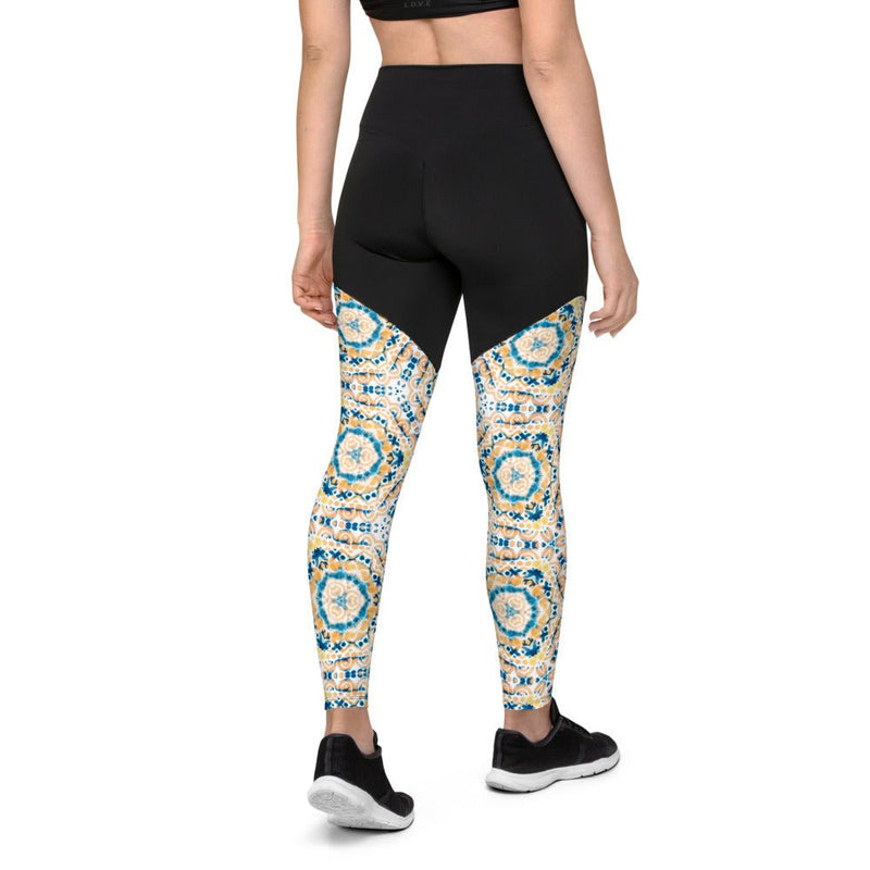 High Tech Compression Leggings for Tummy Control and Butt Lift - Tie Dye 1960 Collection - Zayra Mo