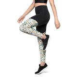 High Tech Compression Leggings for Tummy Control and Butt Lift - Tie Dye 1960 Collection - Zayra Mo