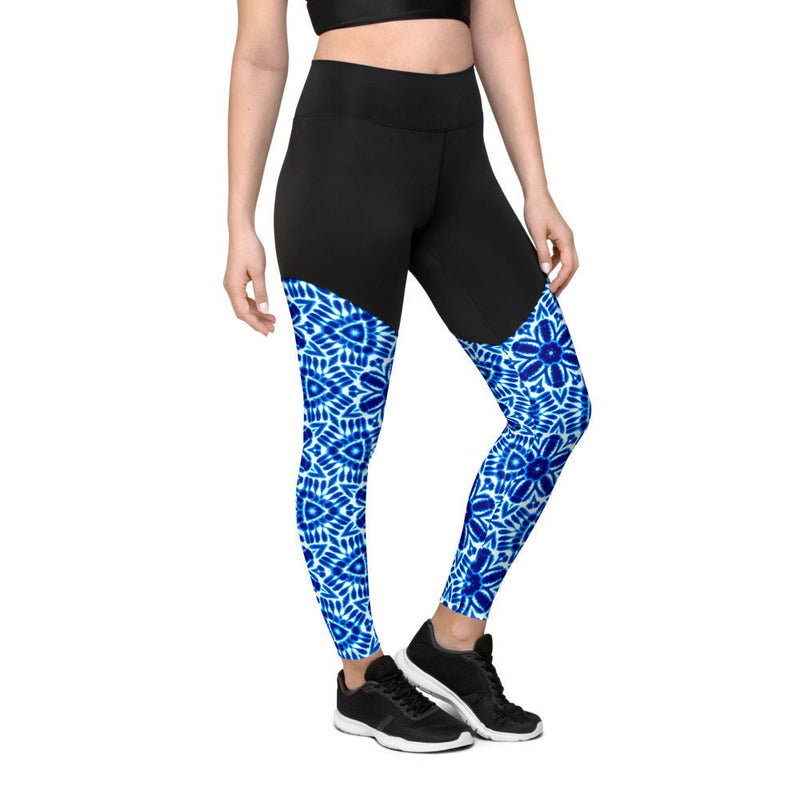 High Tech Compression Leggings for Tummy Control and Butt Lift - Tie Dye 1960 Collection - Zayra Mo