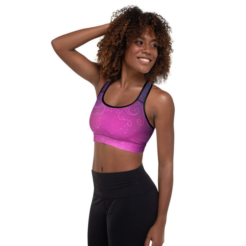 Meteor Shower - High Impact Racerback Padded Sports Bra - Zayra Mo