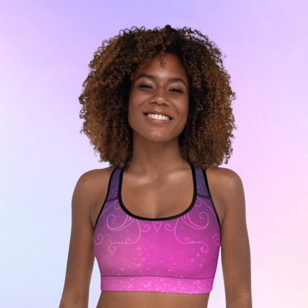 Meteor Shower - High Impact Racerback Padded Sports Bra - Zayra Mo