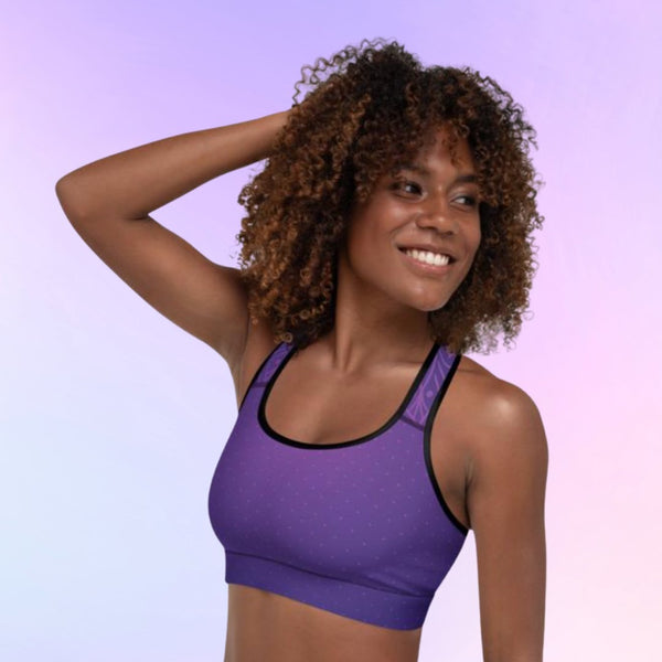 Midnight - High Impact Racerback Padded Sports Bra - Zayra Mo