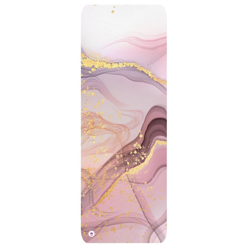 Pink and Golden Marble Paint - Yoga Mat - Zayra Mo