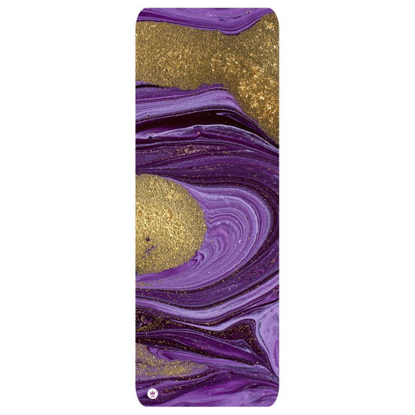 Purple and Golden Marble Paint - Yoga Mat Yoga Mat - Zayra Mo