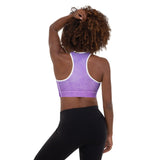 Purple Night - High Impact Racerback Padded Sports Bra - Zayra Mo