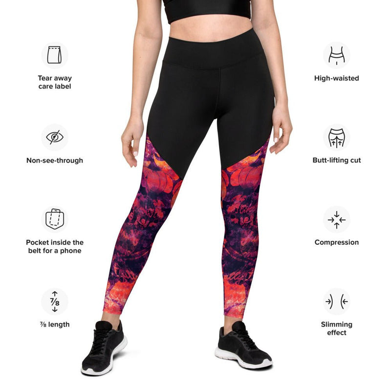 Rose - Leggings de compresión de alta tecnología para control de abdomen y levantamiento de glúteos