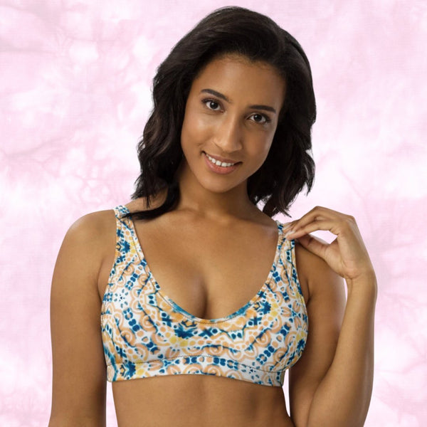 Sexy V Neck Bra Padded - Tie Dye 1960 Collection - Zayra Mo