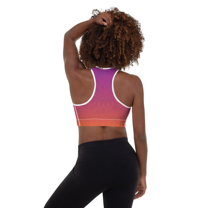 Sunset Mandala - High Impact Racerback Padded Sports Bra - Zayra Mo