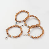 Wood Stretch Bracelets / Buddha / Hamsa - Pick Your Gemstone - Zayra Mo