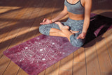 Yoga Mat Third Eye in Sacred Geometry on Gemstone - Zayra Mo